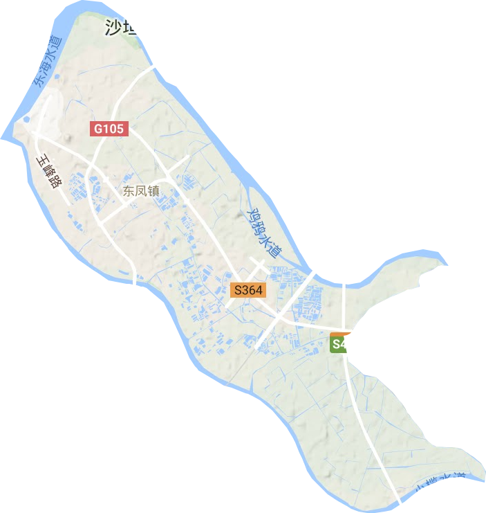 东凤镇地形图
