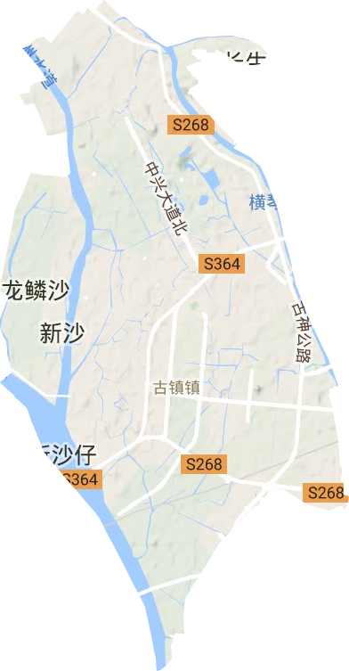古镇镇地形图