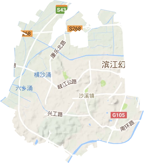 沙溪镇地形图