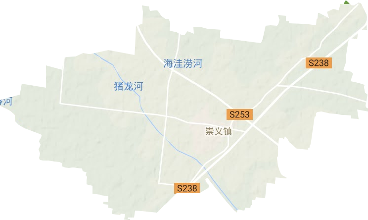 崇义镇地形图