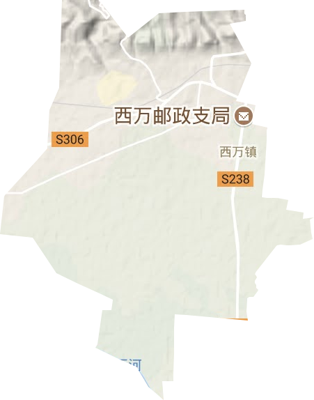 西万镇地形图
