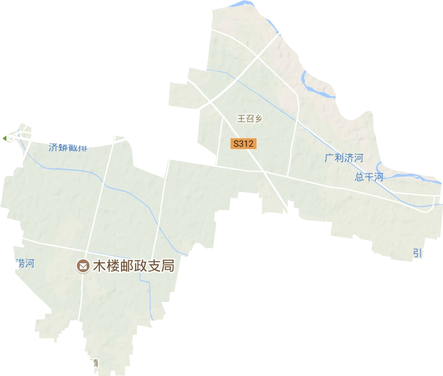 王召乡地形图
