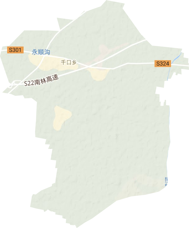 千口乡地形图