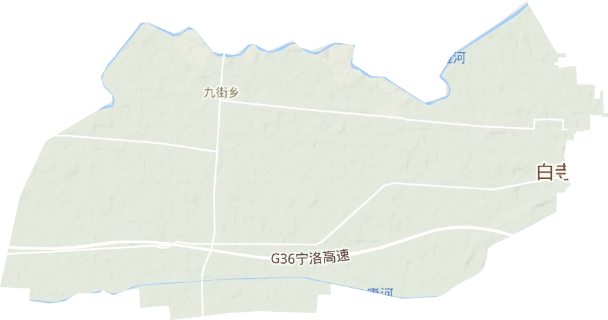 九街乡地形图