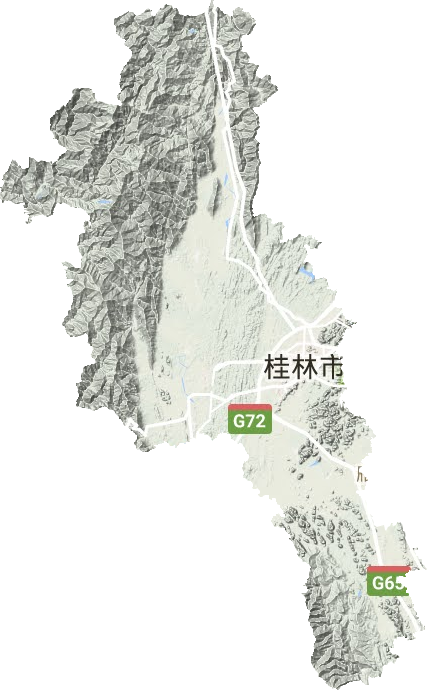 临桂区地形图