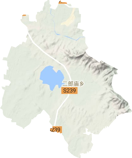 二郎庙乡地形图