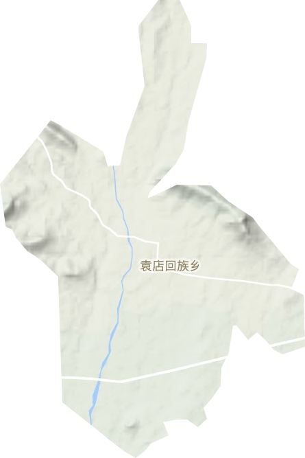 袁店回族乡地形图