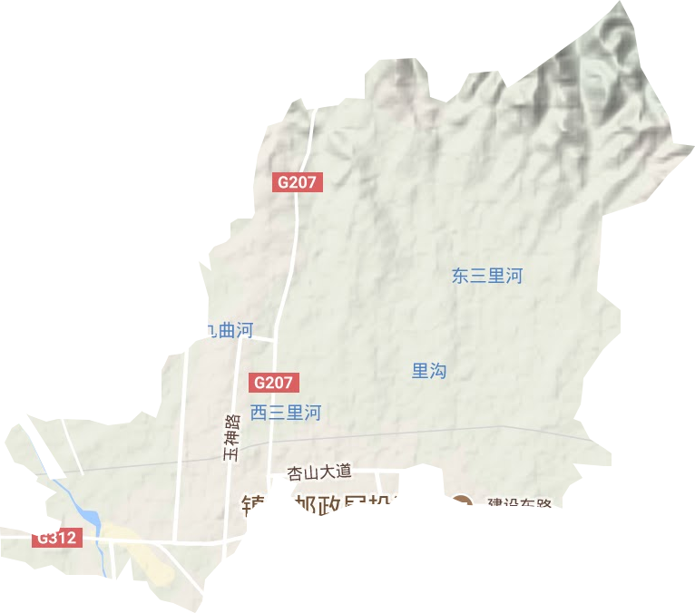 玉都街道地形图