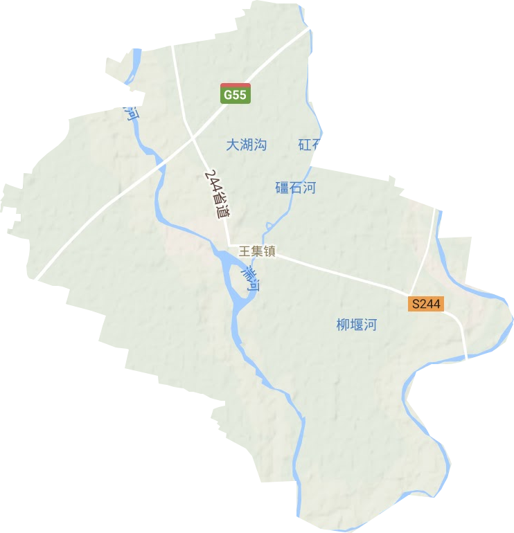 王集镇地形图