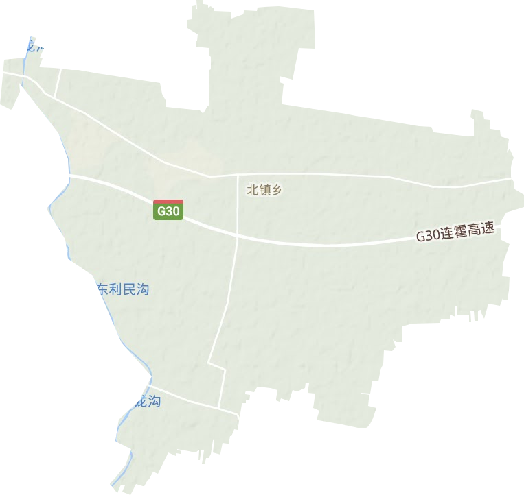 北岭镇地形图