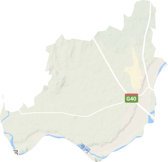 甘岸街道地形图