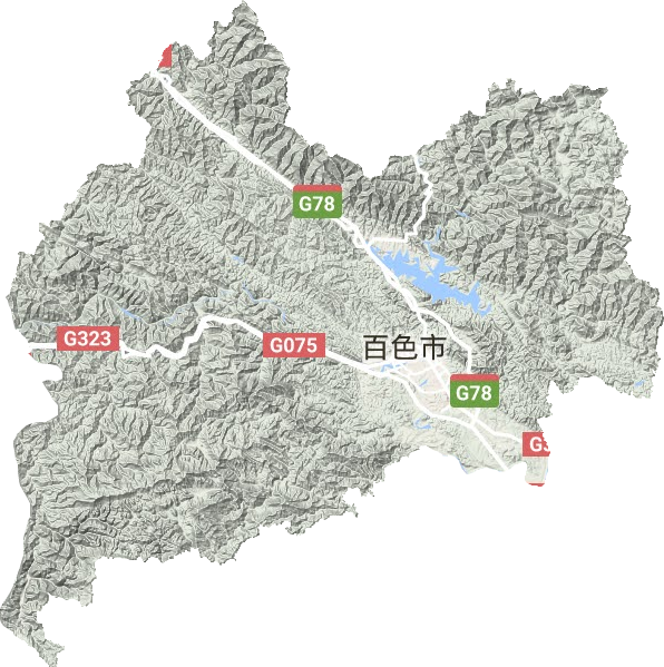 右江区地形图