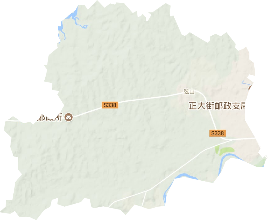弦山街道地形图
