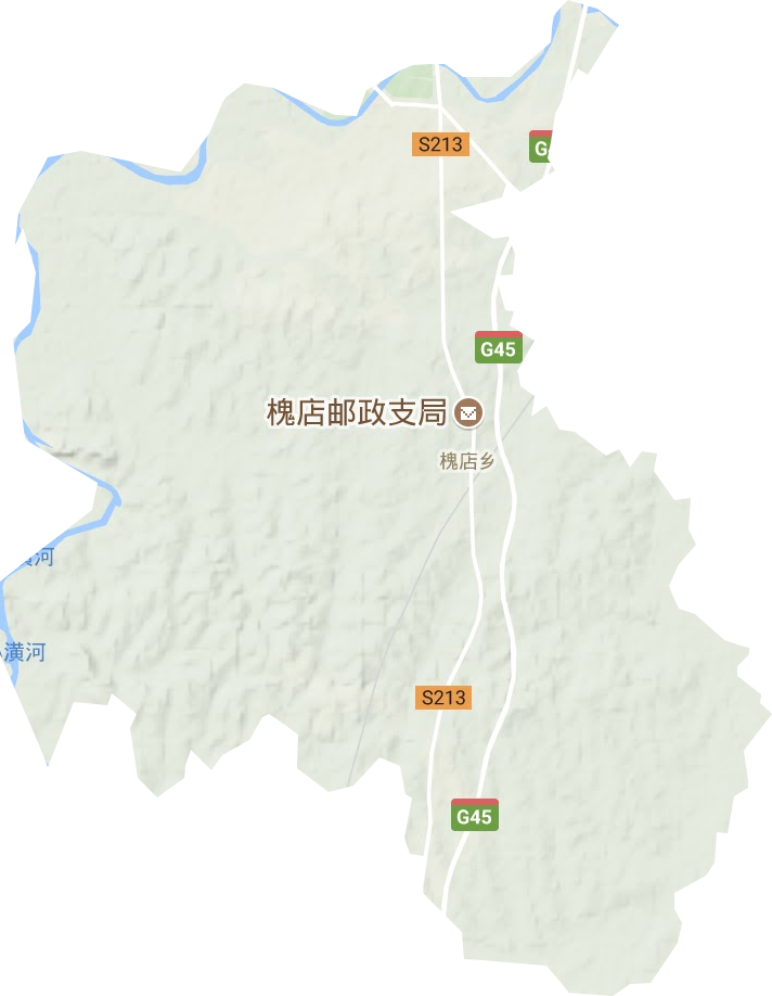 槐店乡地形图