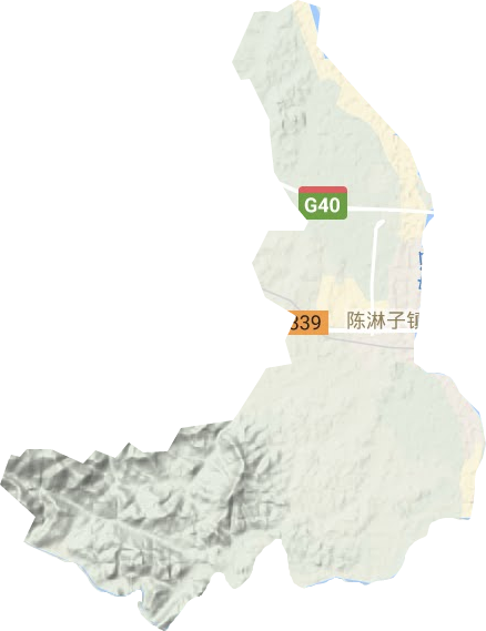 陈淋子镇地形图