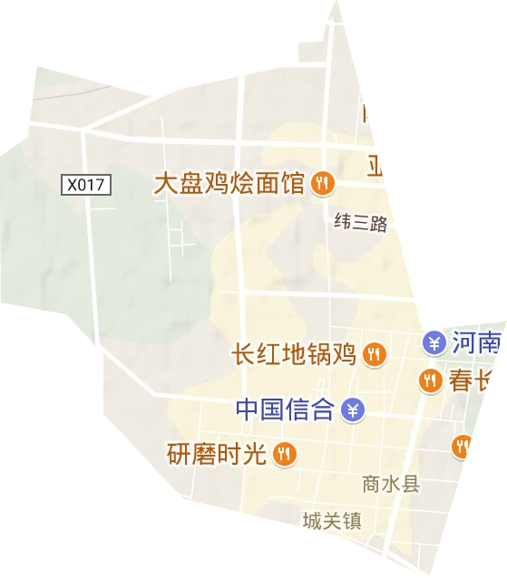 新城街道地形图