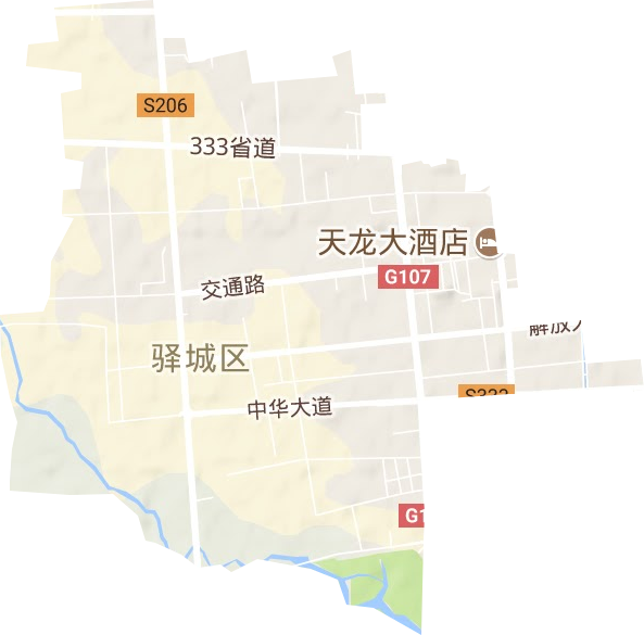 橡林街道地形图