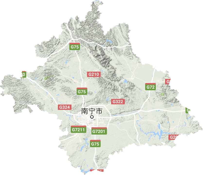 南宁市地形图