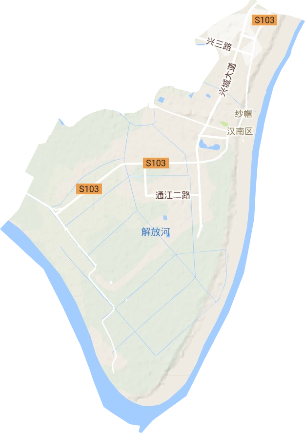 纱帽街道地形图