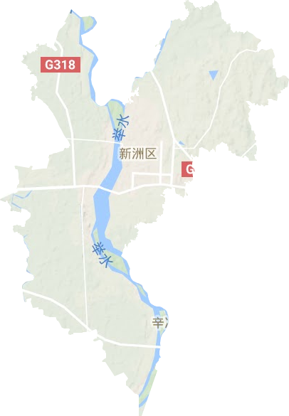 邾城街道地形图