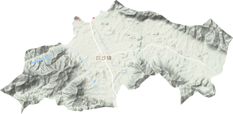 白沙镇地形图