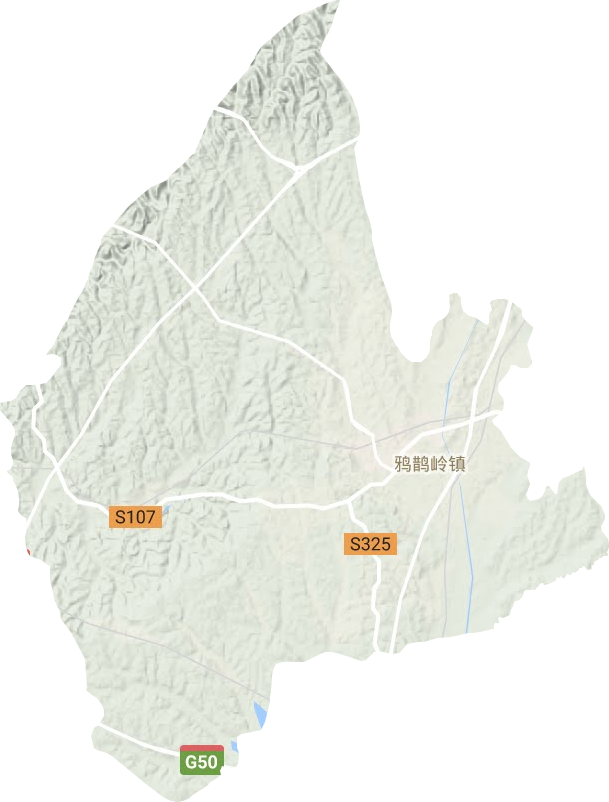 鸦鹊岭镇地形图