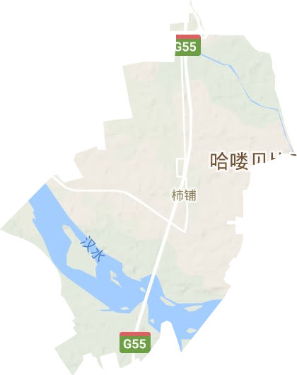 柿铺街道地形图