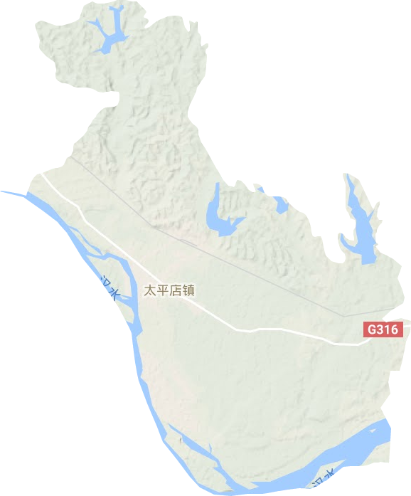 太平店镇地形图