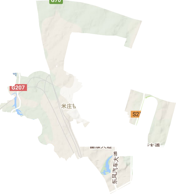 高新区米庄镇地形图