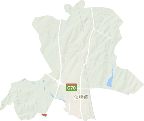 伙牌镇地形图