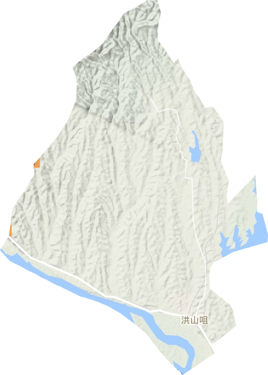 洪山嘴镇地形图