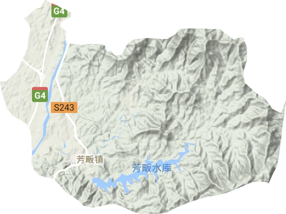 芳畈镇地形图