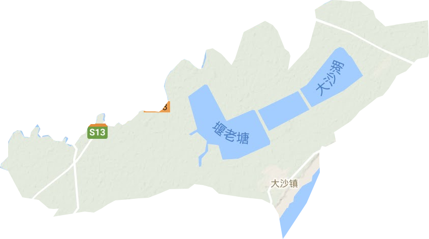 大沙湖管理区地形图