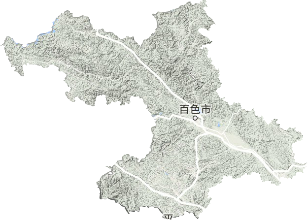 百色市地形图