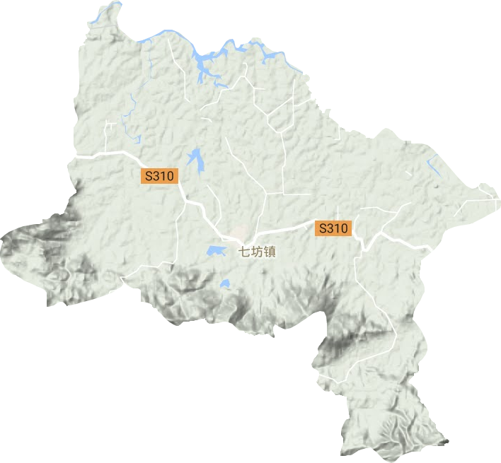 七坊镇地形图
