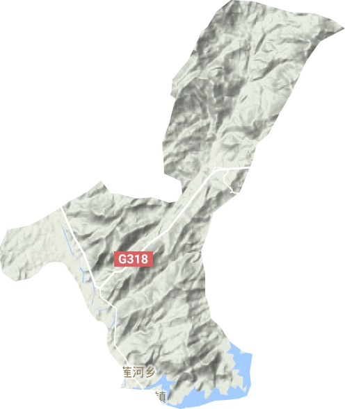 白莲河乡地形图