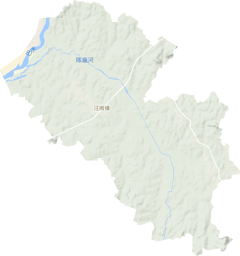 汪岗镇地形图