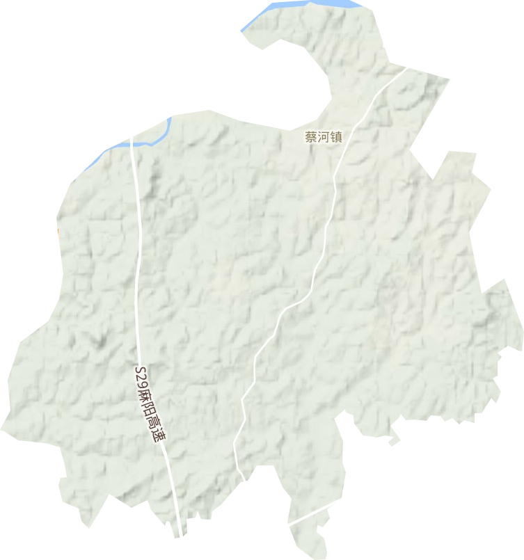 蔡河镇地形图
