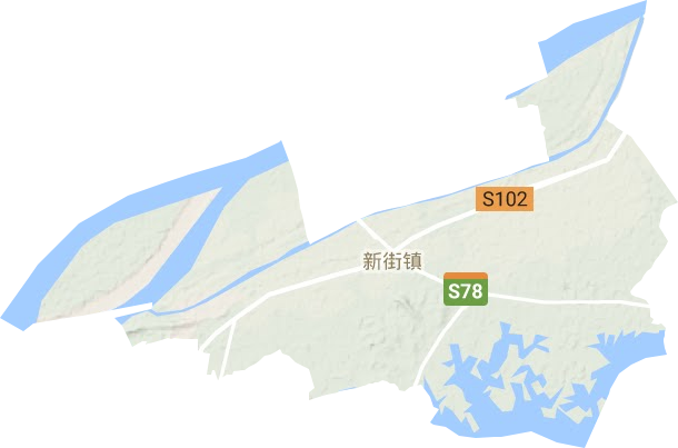 新街镇地形图