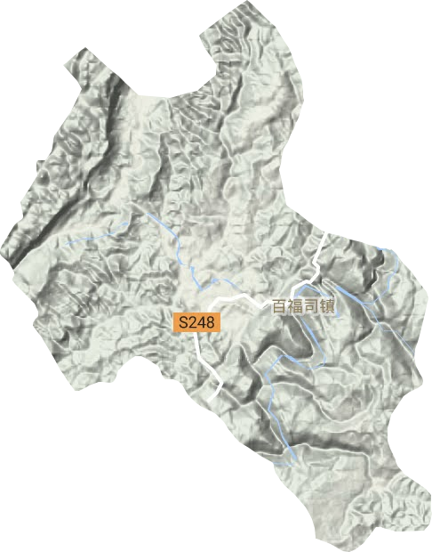 百福司镇地形图