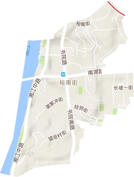 裕南街街道地形图