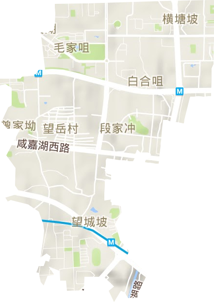 咸嘉湖街道地形图