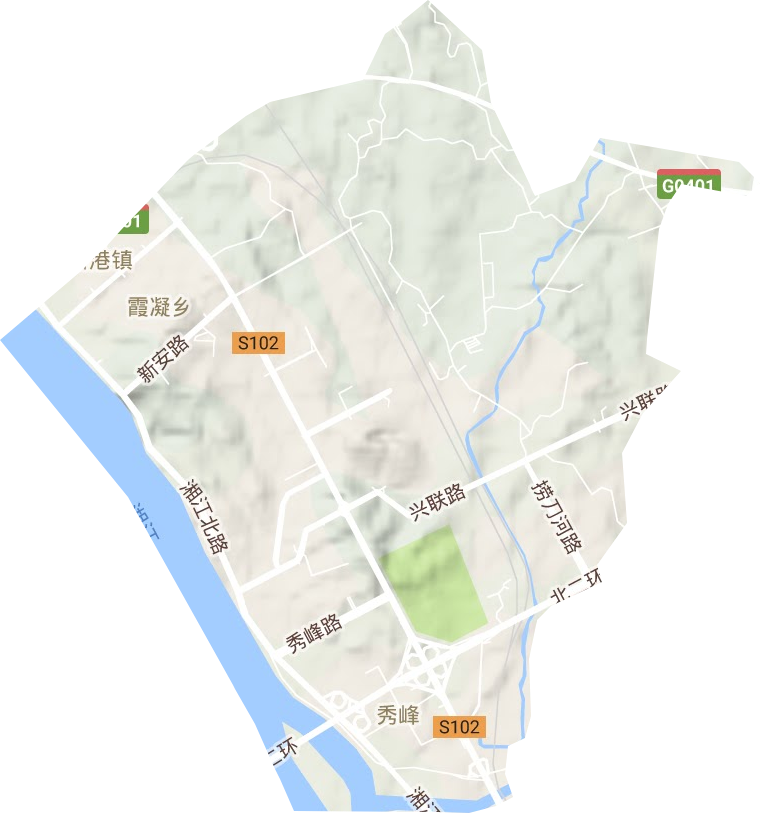 秀峰街道地形图