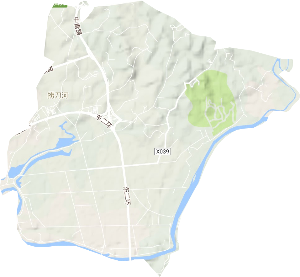 捞刀河街道地形图