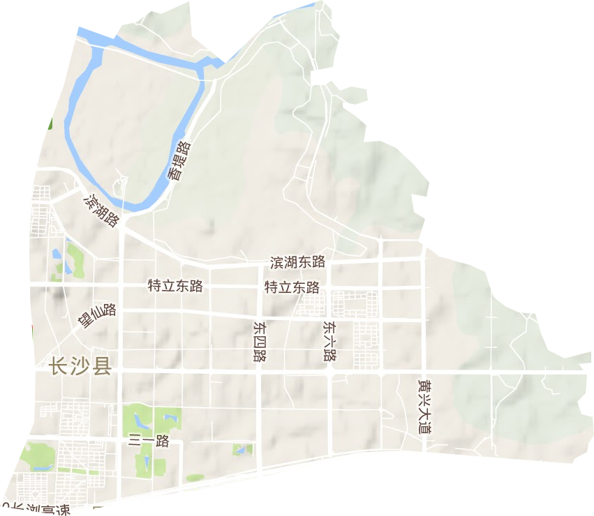 星沙街道地形图