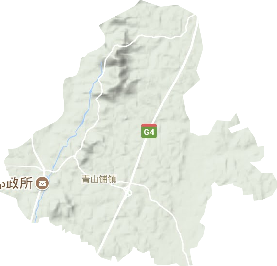 青山铺镇地形图