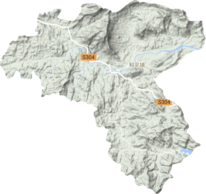 和平镇地形图