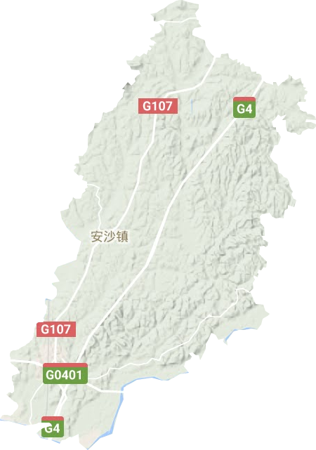 安沙镇地形图