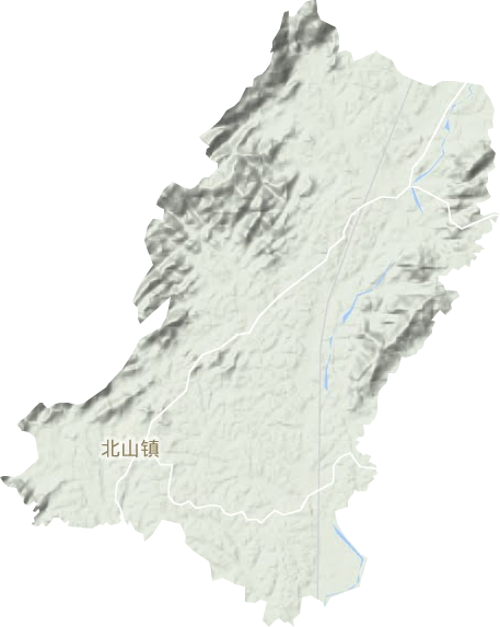 北山镇地形图