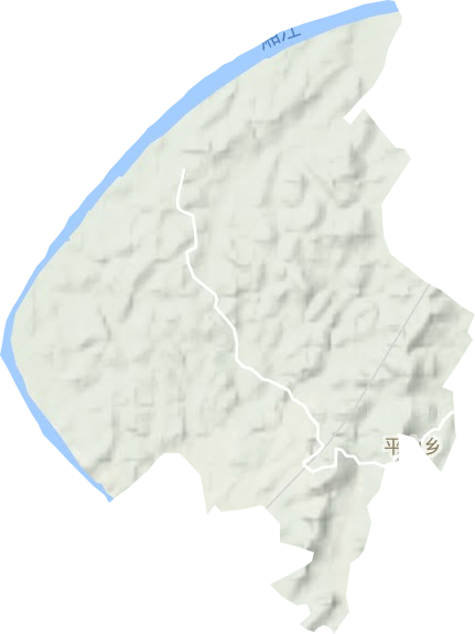 平山乡地形图